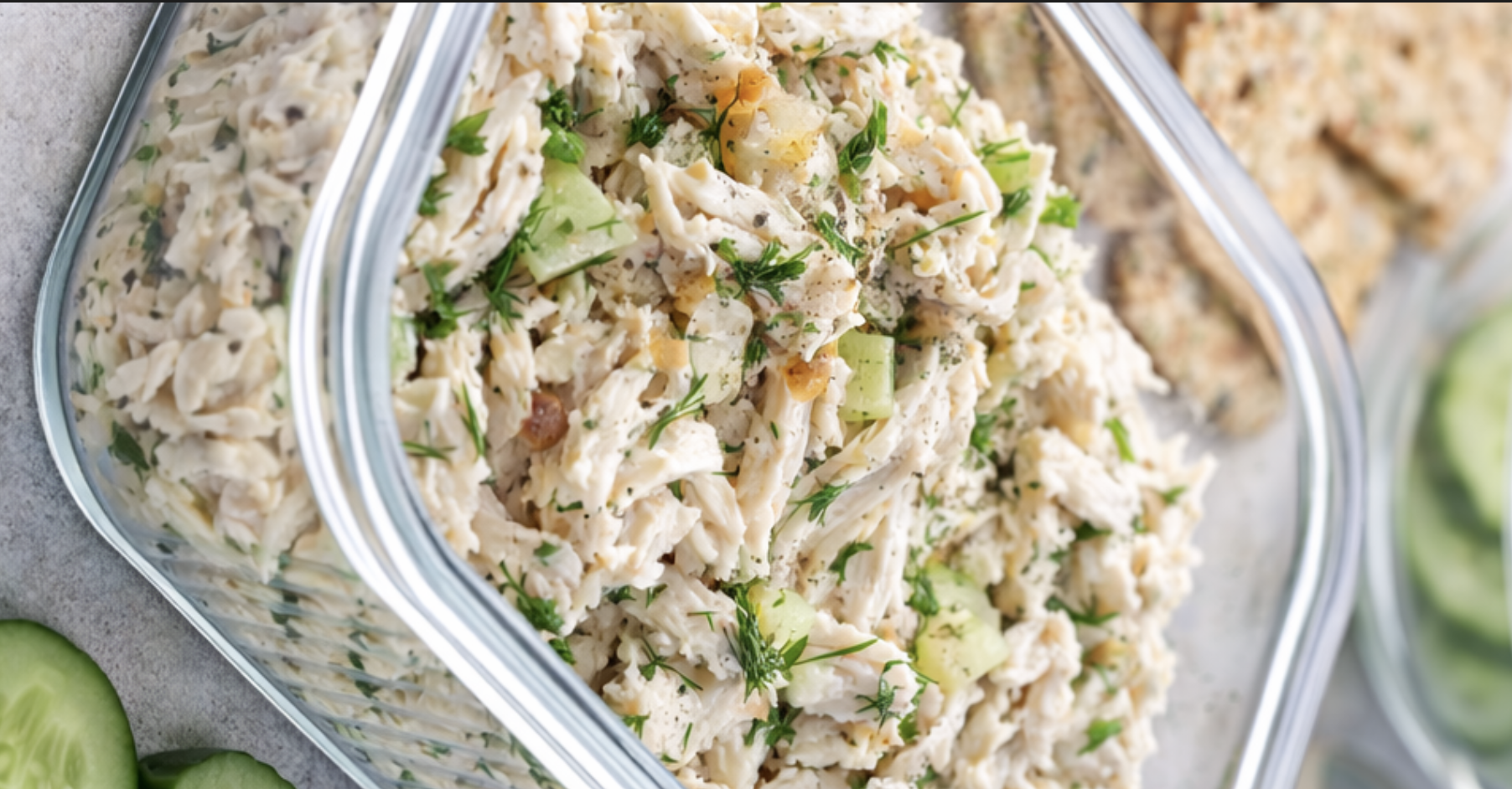 Greek yogurt chicken salad high-protein no reheat lunch